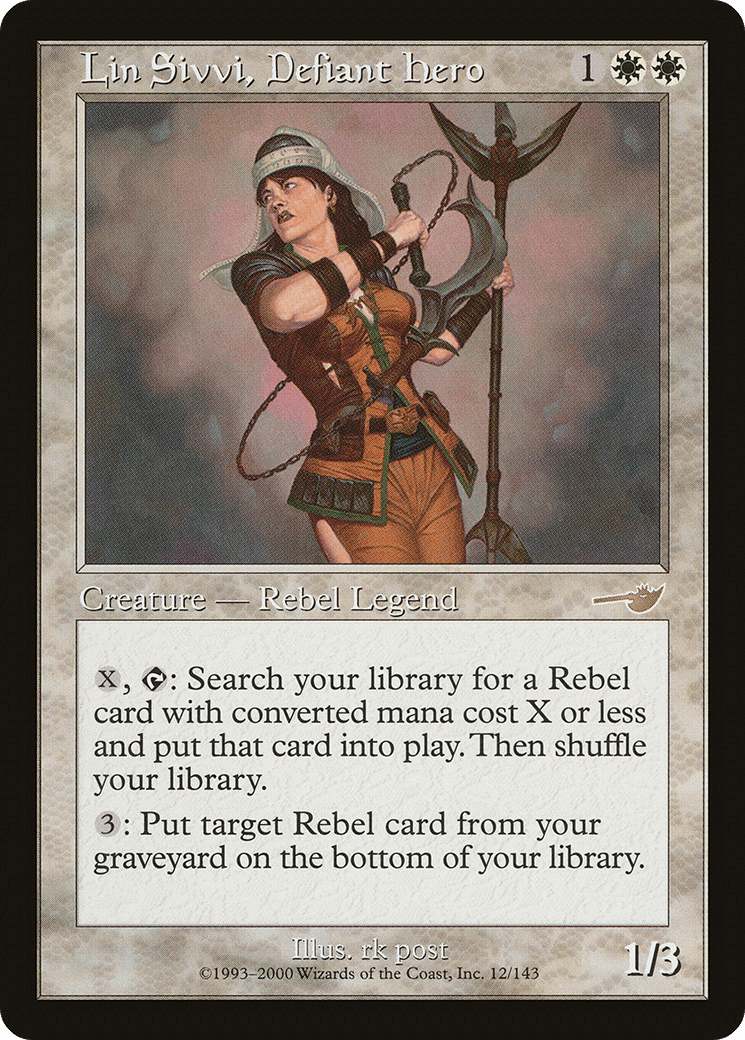 Lin Sivvi, Defiant Hero [Nemesis] Foil