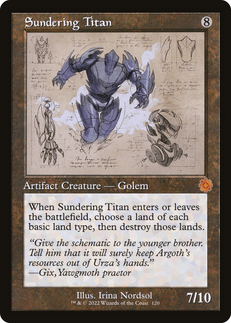 Sundering Titan (Retro Schematic) [The Brothers' War Retro Artifacts] Foil