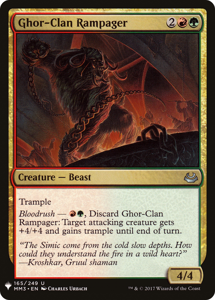 Ghor-Clan Rampager |  (MM3-165) [The List]