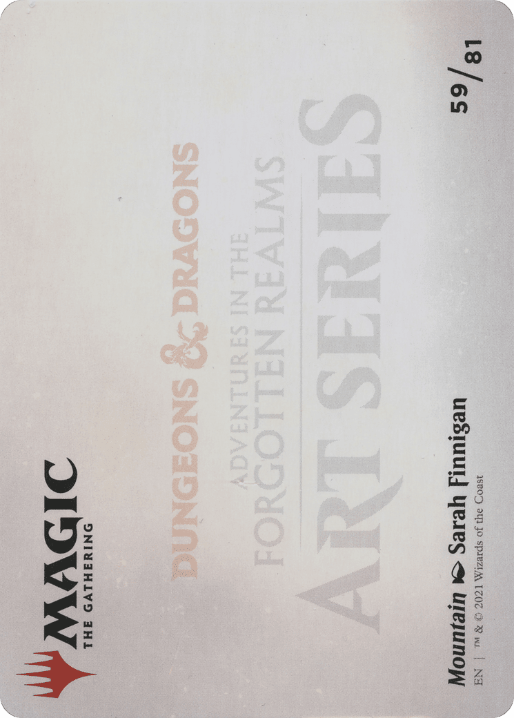 Mountain // Mountain (AAFR-059) - Adventures in the Forgotten Realms Art Series (Borderless)