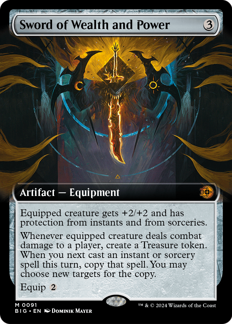 Sword of Wealth and Power (Extended Art) [Outlaws of Thunder Junction: The Big Score] Foil
