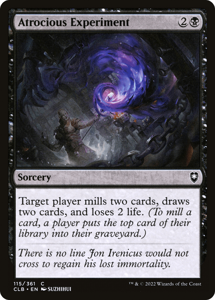Atrocious Experiment [Commander Legends: Battle for Baldur's Gate] Foil