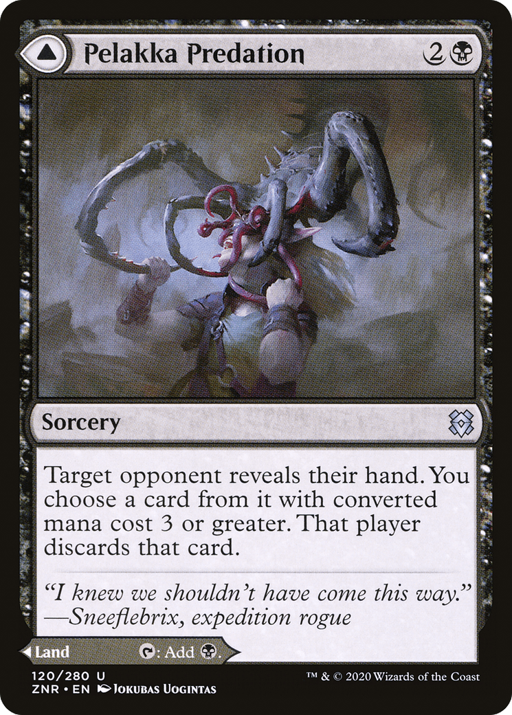 Pelakka Predation // Pelakka Caverns [Zendikar Rising] Foil
