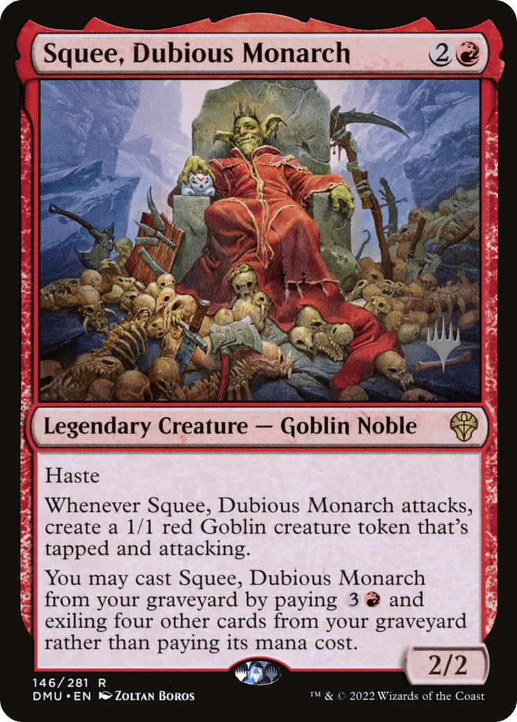 Squee, Dubious Monarch (Promo Pack) [Dominaria United Promos] Foil