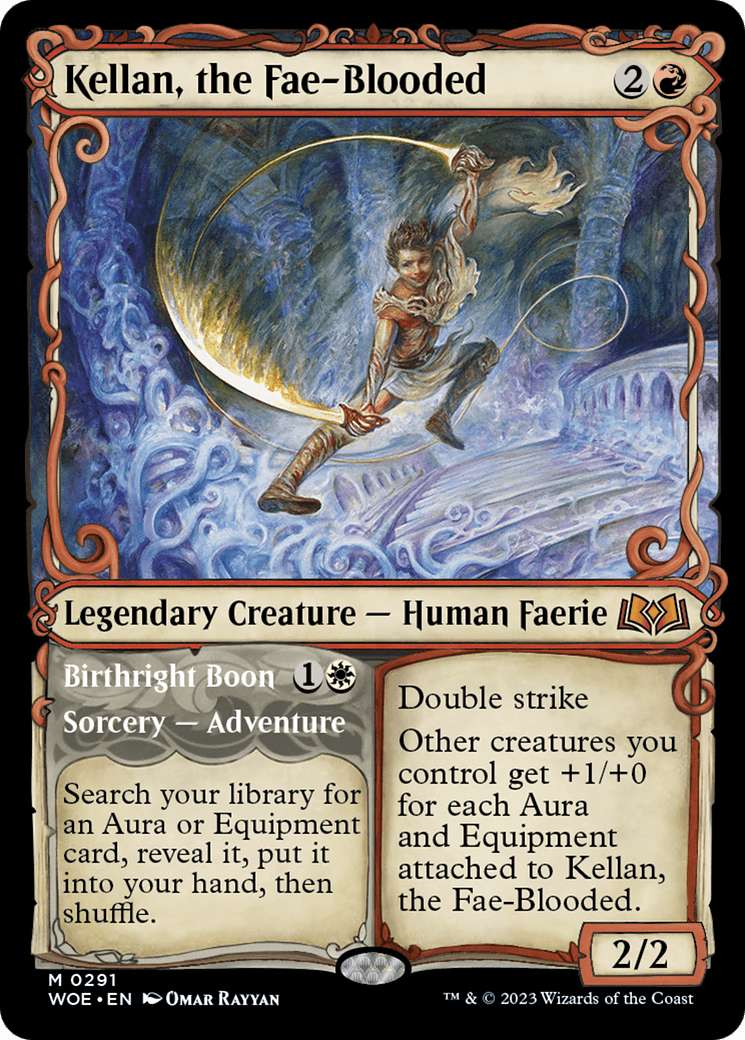 Kellan, the Fae-Blooded // Birthright Boon (Showcase) [Wilds of Eldraine] Foil