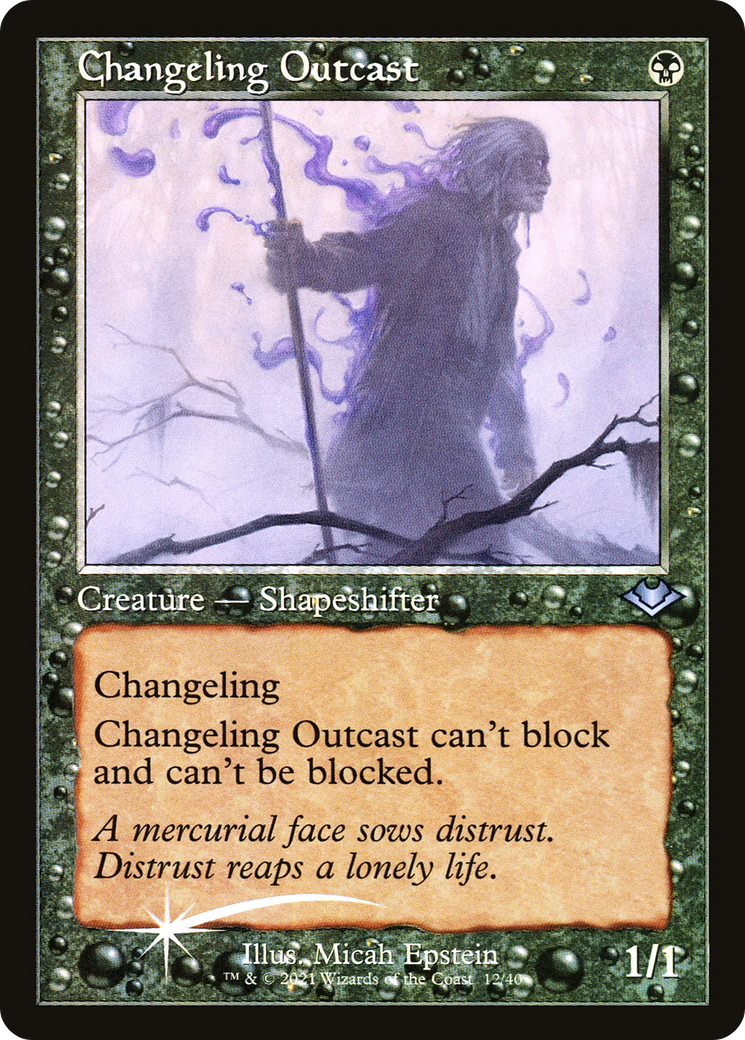 Changeling Outcast (H1R-012) - Modern Horizons 1 Timeshifts Etched Foil