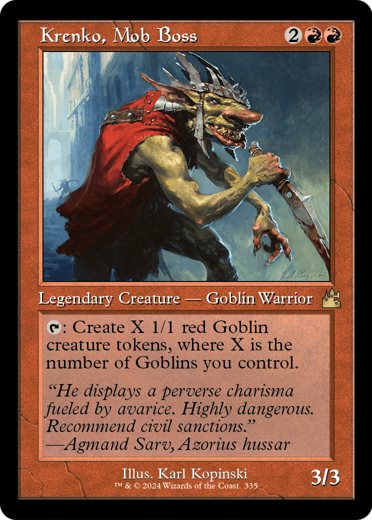 Krenko, Mob Boss (Retro) [Ravnica Remastered] Foil