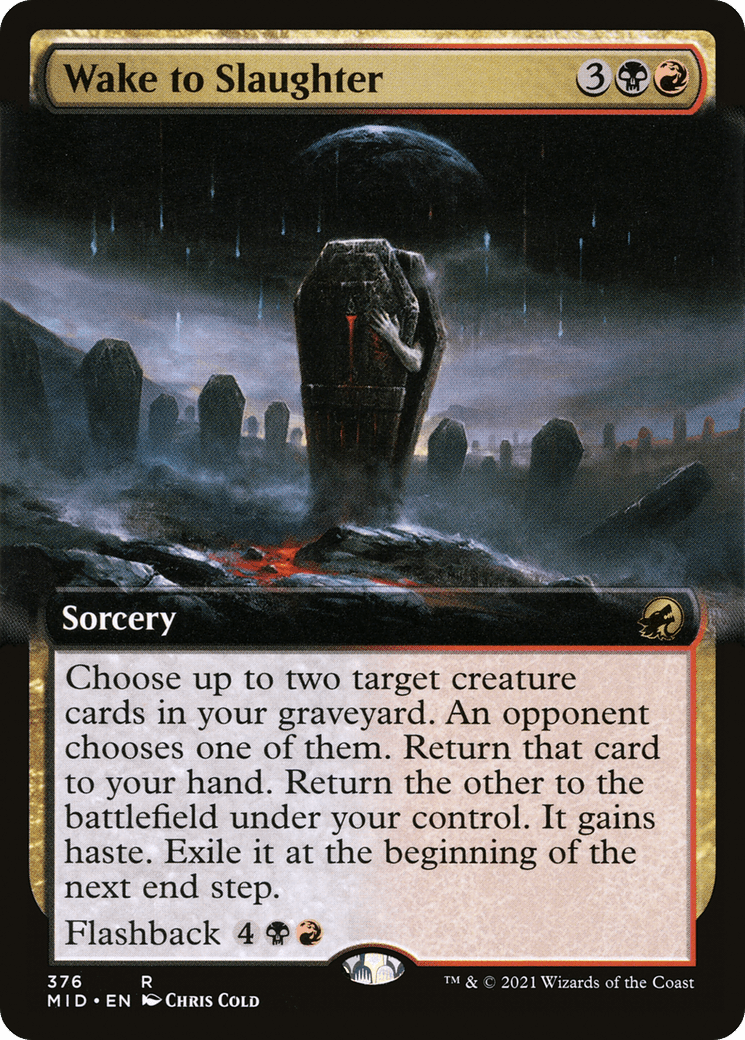 Wake to Slaughter (Extended Art) [Innistrad: Midnight Hunt] Foil