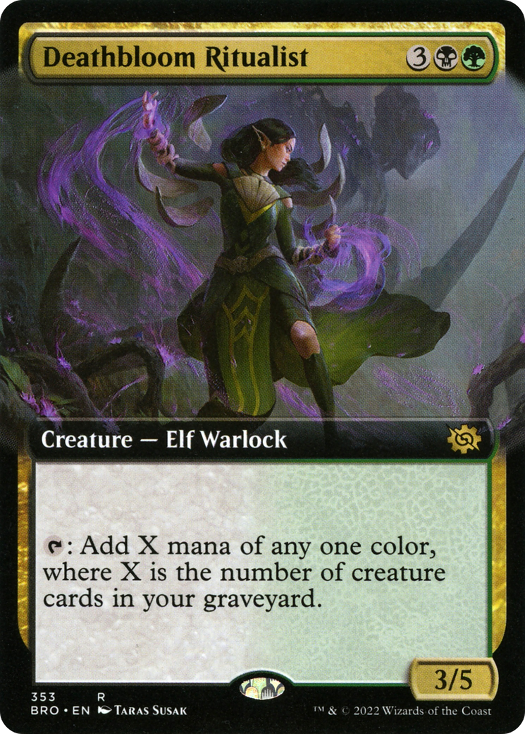 Deathbloom Ritualist (Extended Art) [The Brothers' War] Foil