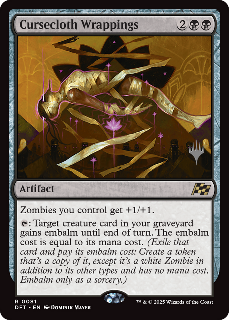 Cursecloth Wrappings (081) [Promo Pack: Aetherdrift]  Foil