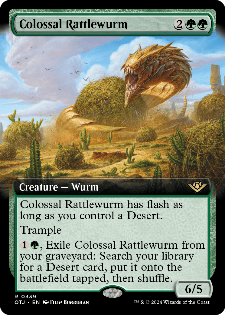 Colossal Rattlewurm (Extended Art) [Outlaws of Thunder Junction] Foil