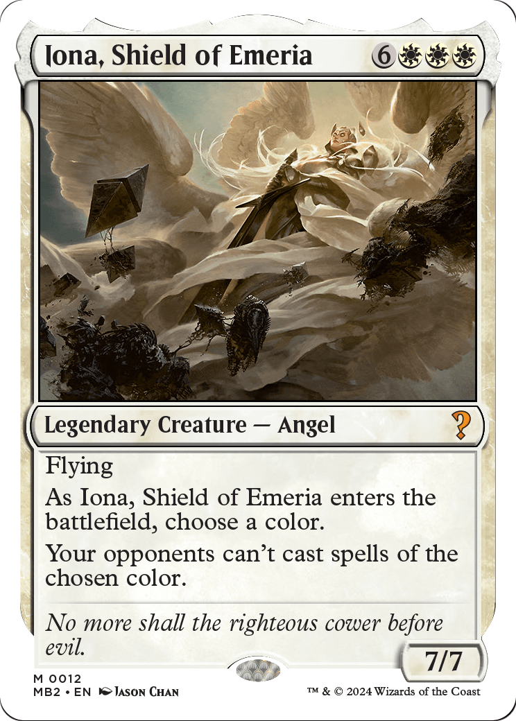 Iona, Shield of Emeria (White Border) [Mystery Booster 2]