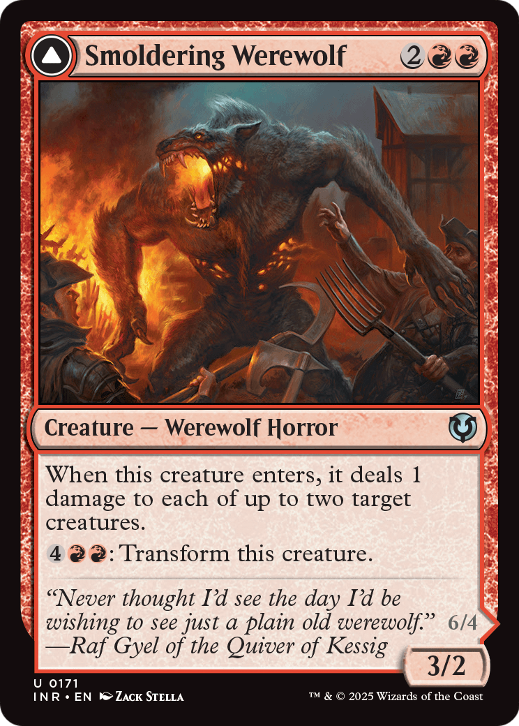 Smoldering Werewolf (-171) [Innistrad Remastered]  Foil