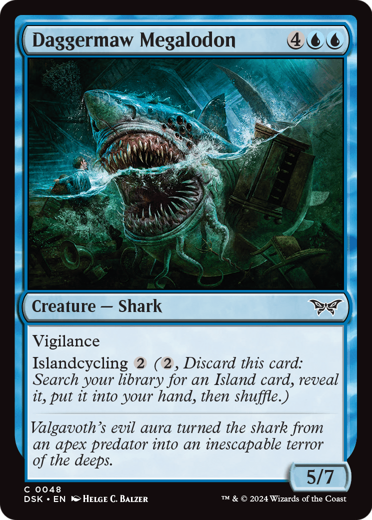 Daggermaw Megalodon [Duskmourn: House of Horror] Foil
