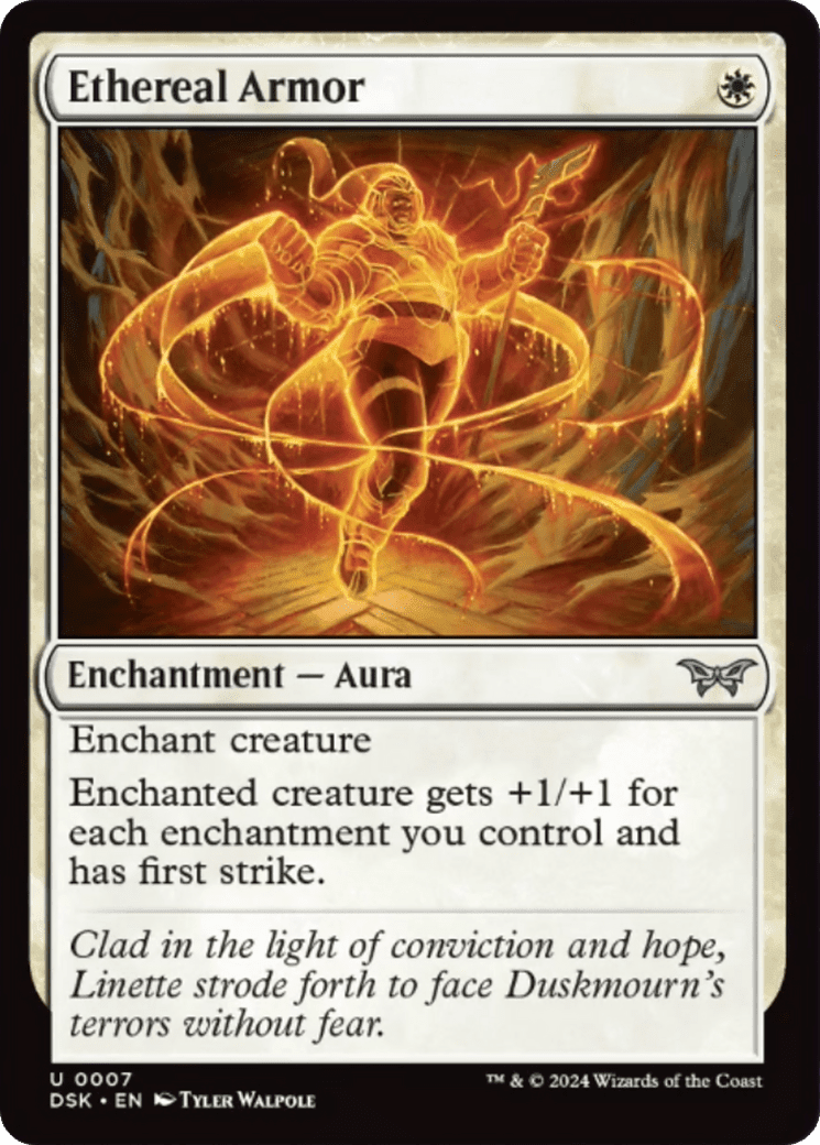 Ethereal Armor [Duskmourn: House of Horror] Foil