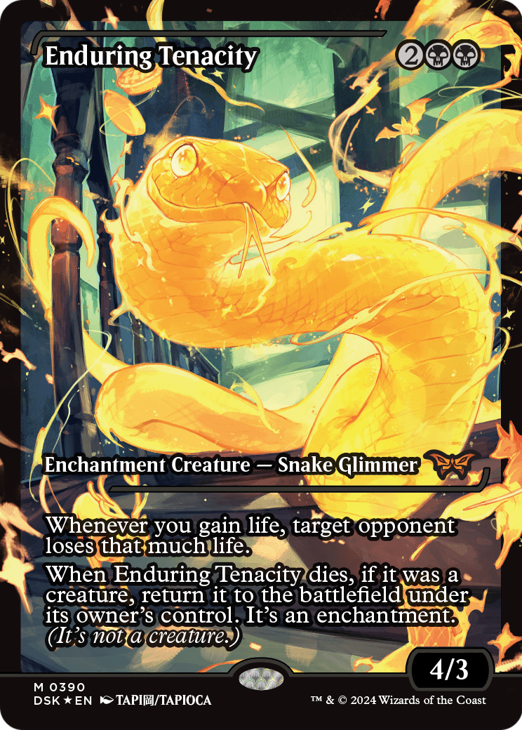 Enduring Tenacity (Japan Showcase - Japanese) [Duskmourn: House of Horror] Foil
