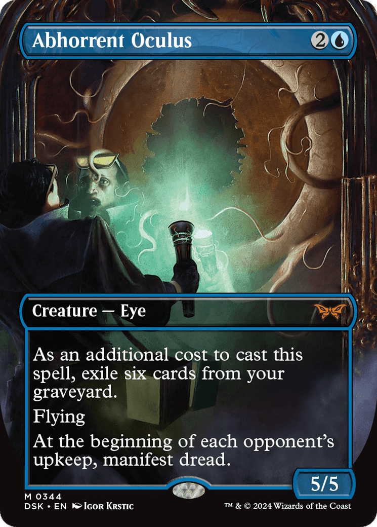 Abhorrent Oculus (Borderless) [Duskmourn: House of Horror] Foil