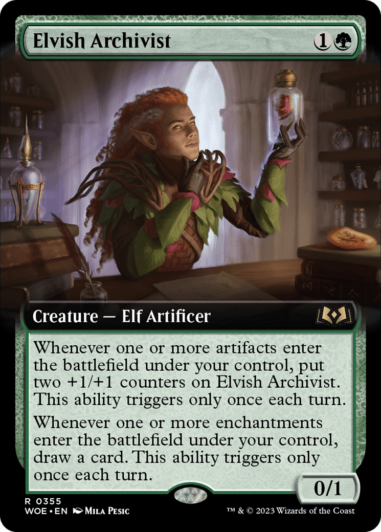 Elvish Archivist (Extended Art) [Wilds of Eldraine] Foil