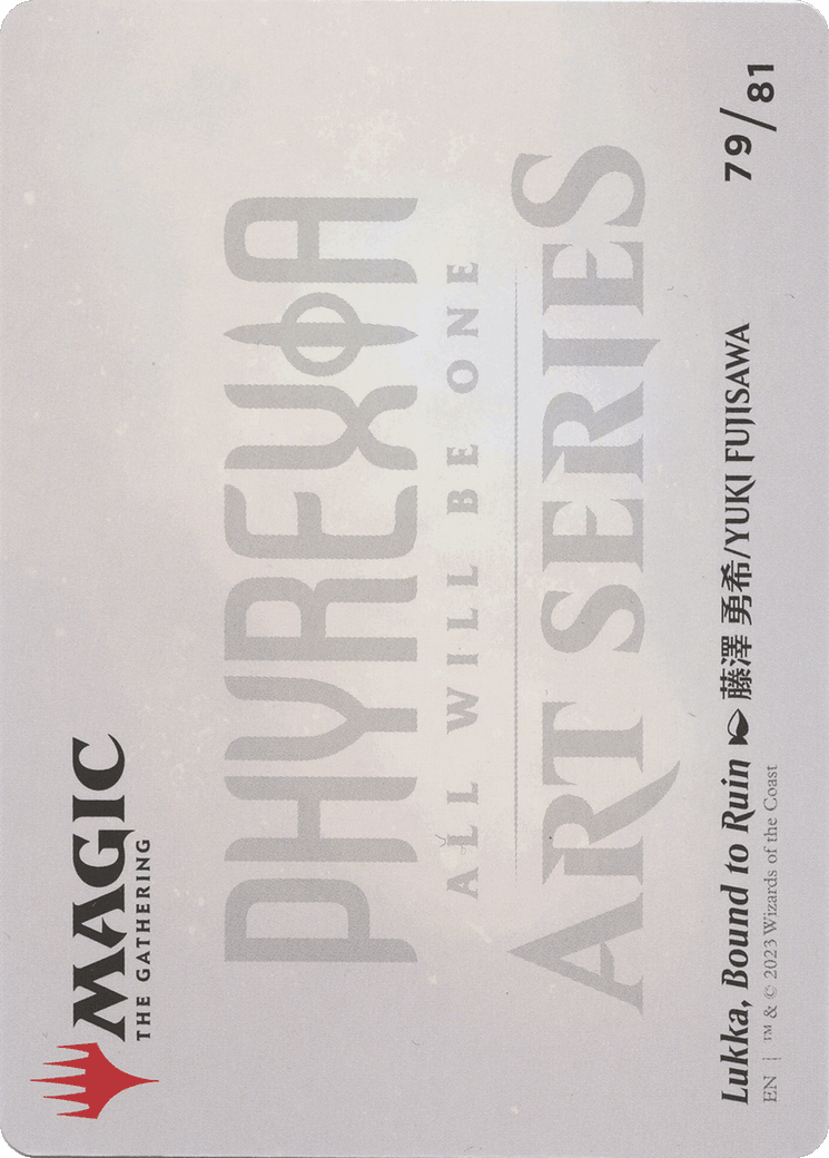 Lukka, Bound to Ruin // Lukka, Bound to Ruin (AONE-079) - Phyrexia: All Will Be One Art Series (Borderless) Foil