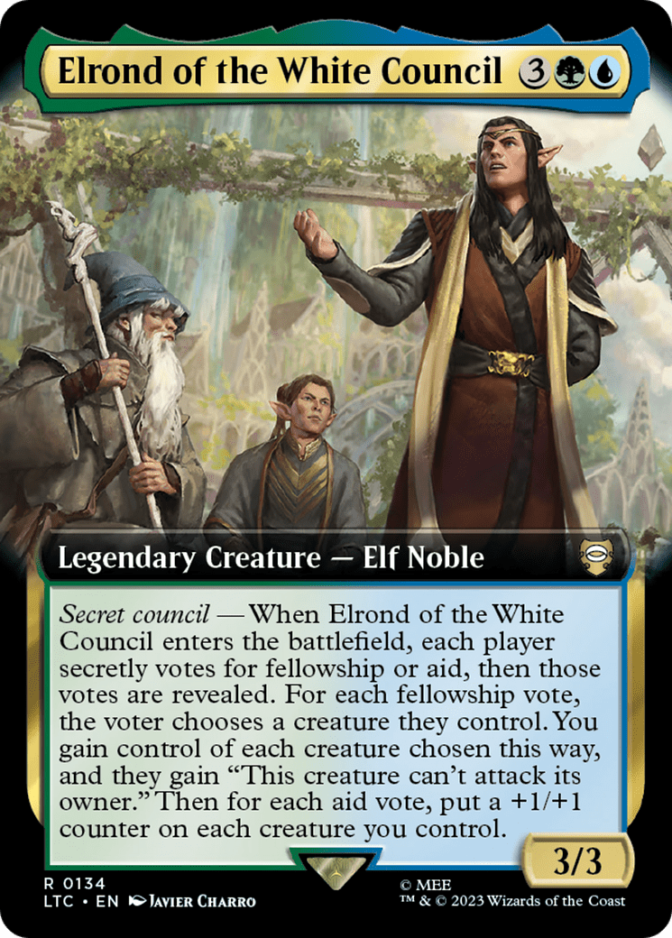 Elrond of the White Council (134) [Tales of Middle-earth Commander] : (Extended Art) Foil
