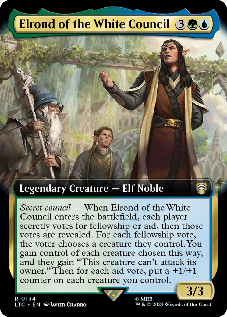 Elrond of the White Council (134) [Tales of Middle-earth Commander] : (Extended Art) Foil