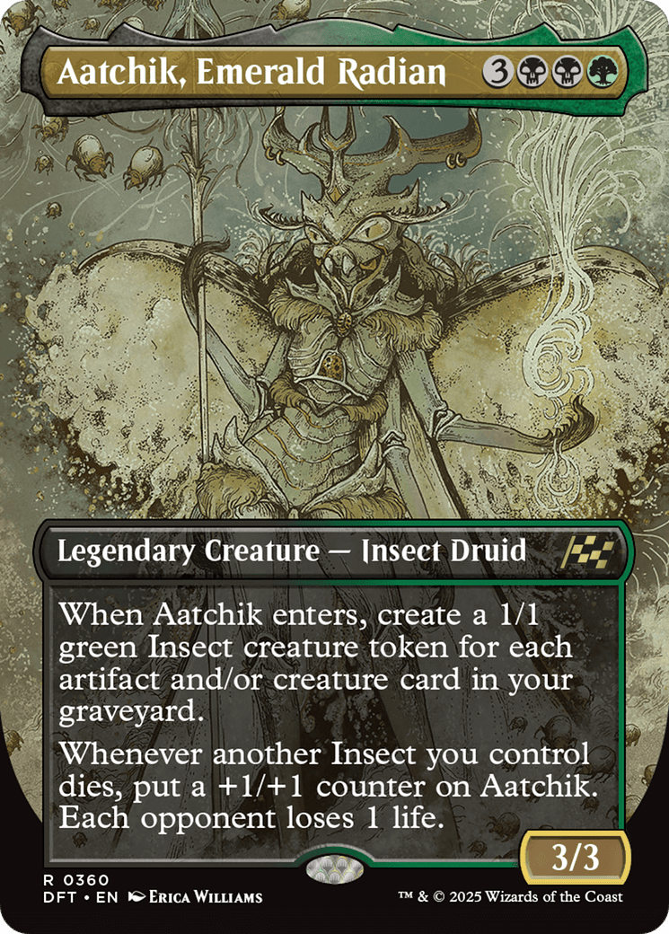 Aatchik, Emerald Radian (Borderless) |  Foil (360) [Aetherdrift]