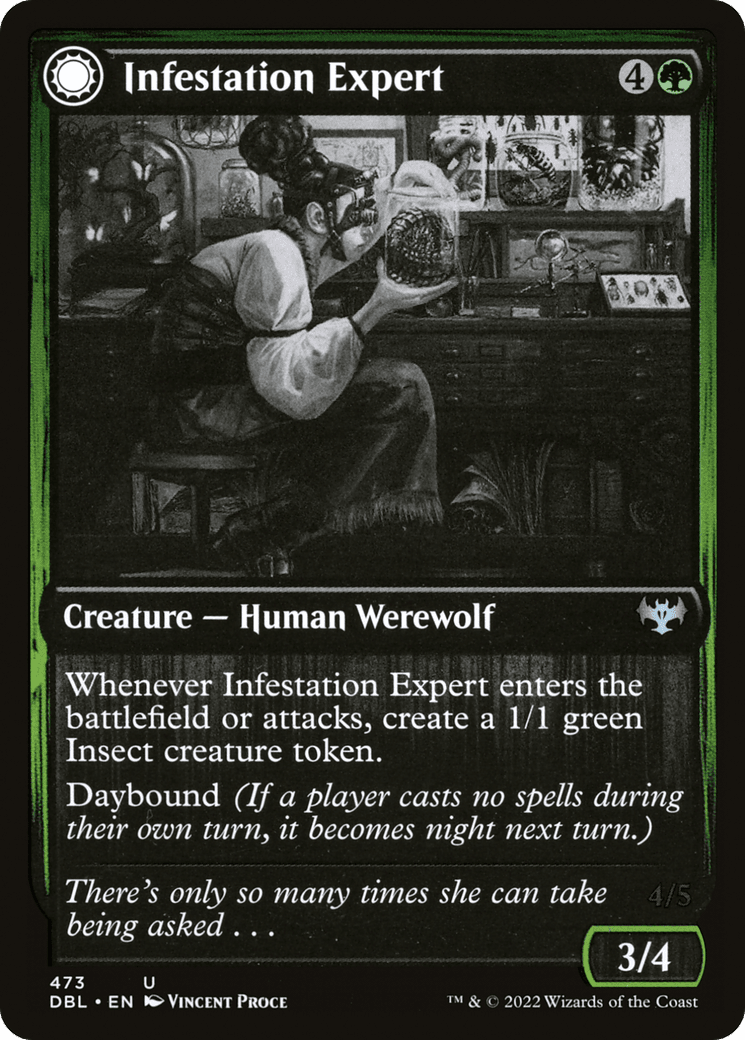 Infestation Expert // Infested Werewolf [Innistrad: Double Feature] Foil