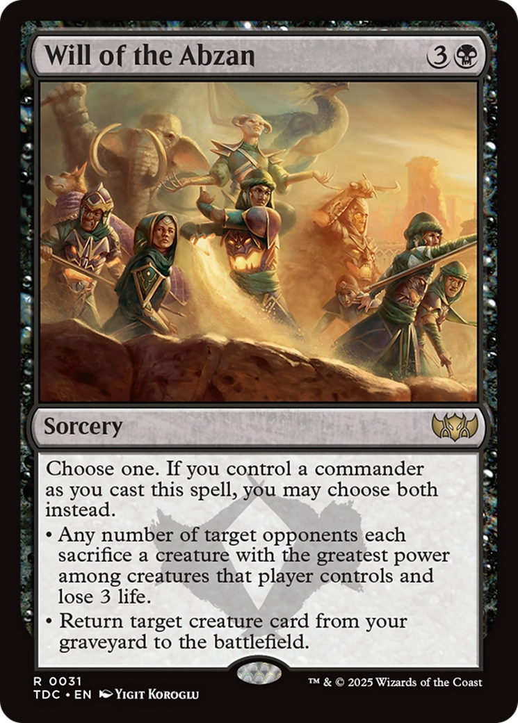 Will of the Abzan (031) [Commander: Tarkir: Dragonstorm]