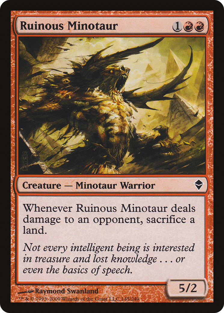 Ruinous Minotaur [Zendikar] Foil