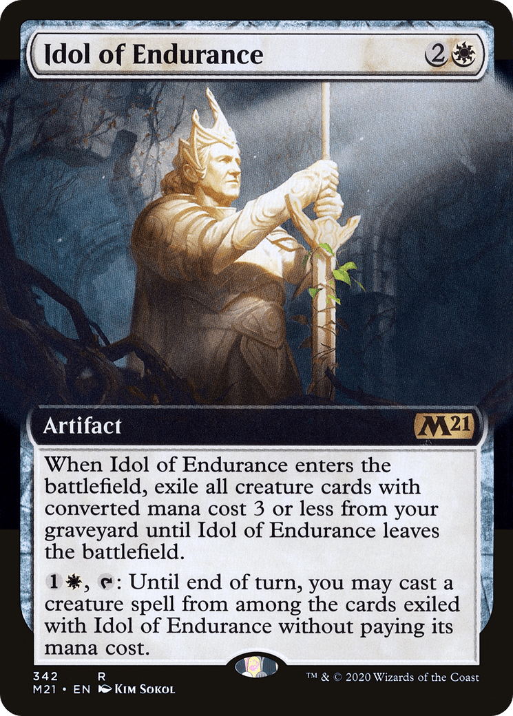 Idol of Endurance (Extended Art) [Core Set 2021] Foil