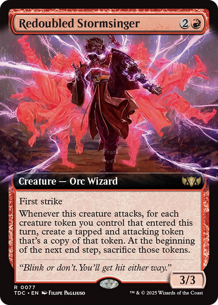 Redoubled Stormsinger (Extended Art) (077) [Commander: Tarkir: Dragonstorm]