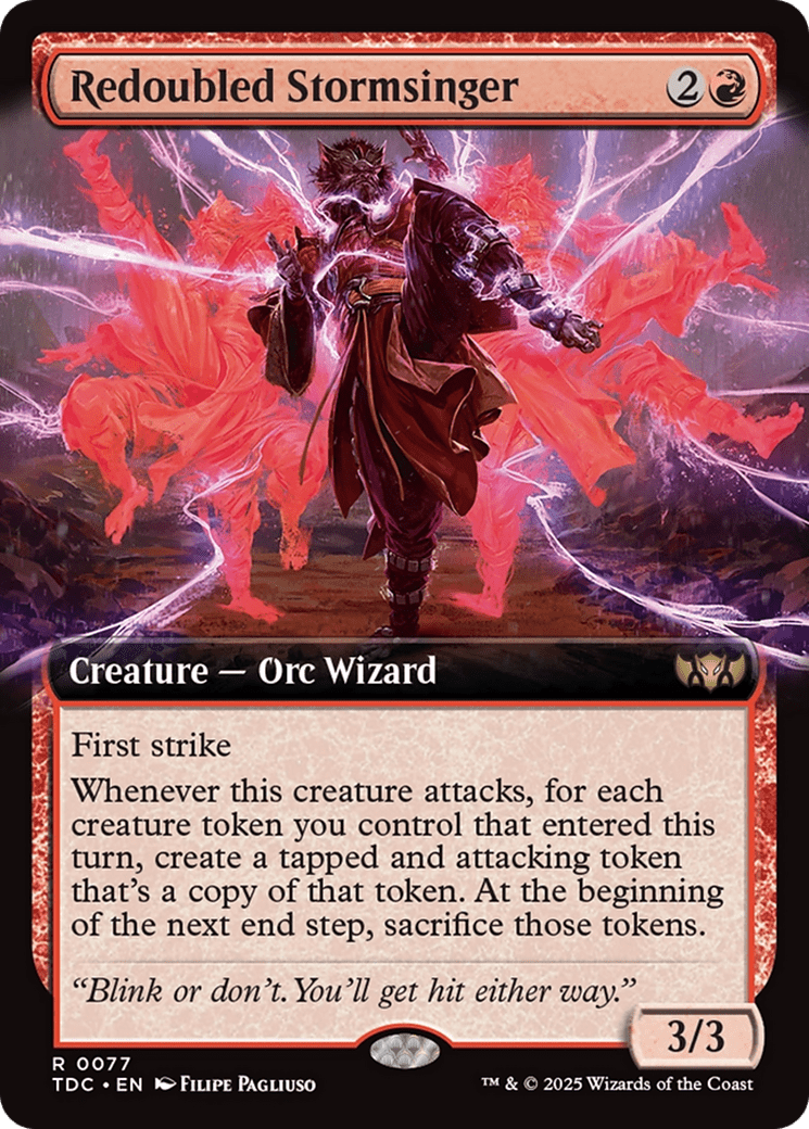 Redoubled Stormsinger (Extended Art) (077) [Commander: Tarkir: Dragonstorm]