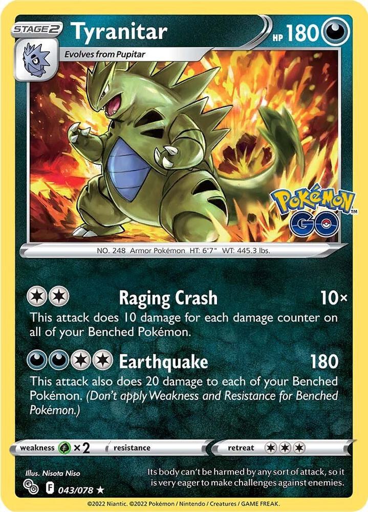 Tyranitar 043/078 (Pokemon GO)  - Holofoil