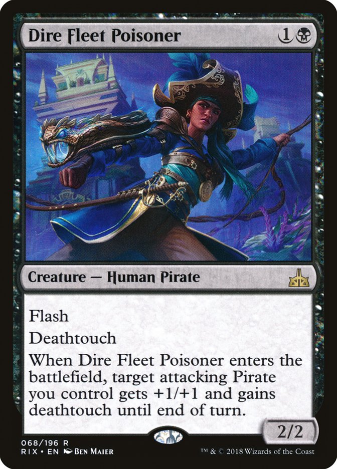 Dire Fleet Poisoner 68/196 (Rivals of Ixalan)  - Foil