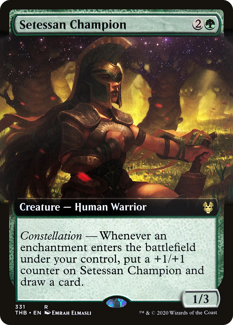 Setessan Champion (Extended Art) [Theros Beyond Death] Foil