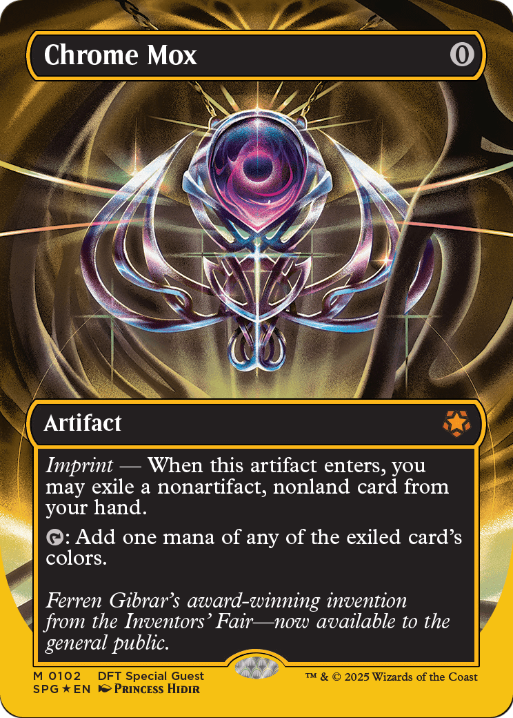 Chrome Mox (Borderless) (First-Place Foil) (-102) [Aetherdrift]
