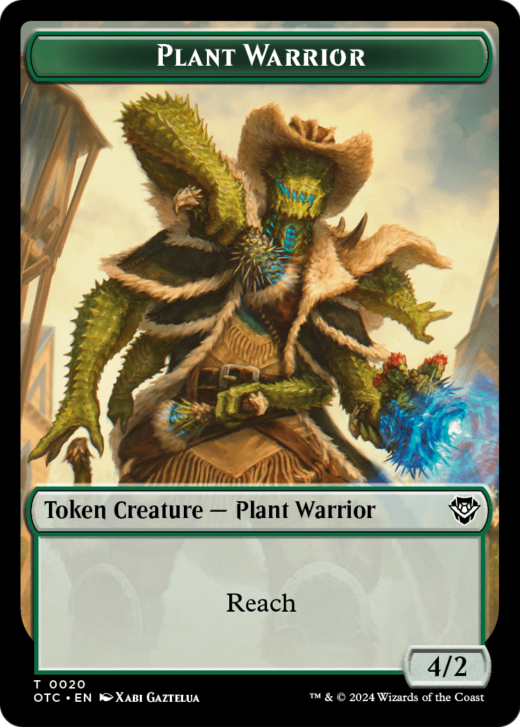 Plant Warrior (TOTC-020) - Outlaws of Thunder Junction Commander Tokens
