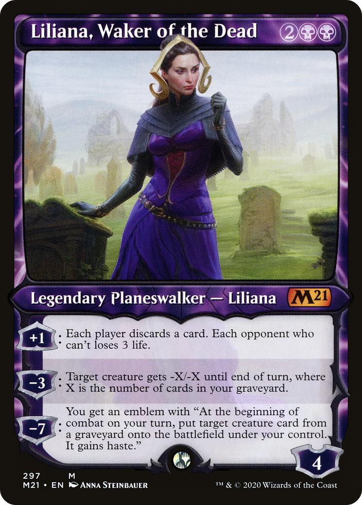 Liliana, Waker of the Dead (Showcase) [Core Set 2021] Foil