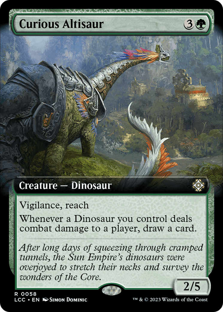 Curious Altisaur (LCC-058) - The Lost Caverns of Ixalan Commander: (Extended Art)