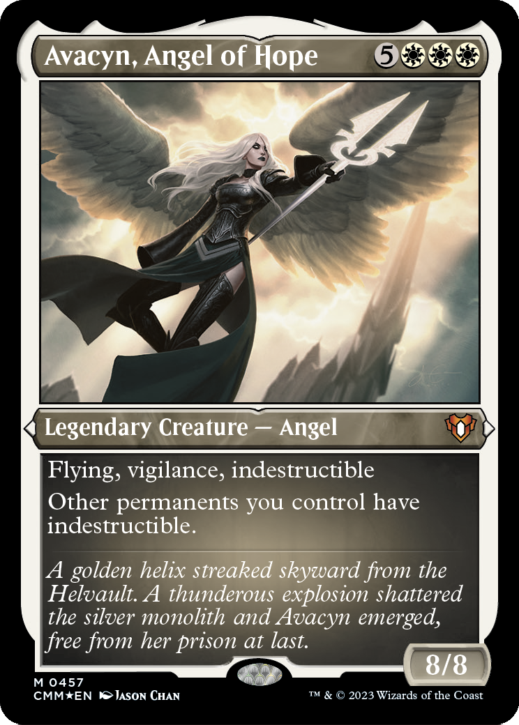 Avacyn, Angel of Hope (CMM-457) - Commander Masters Etched Foil