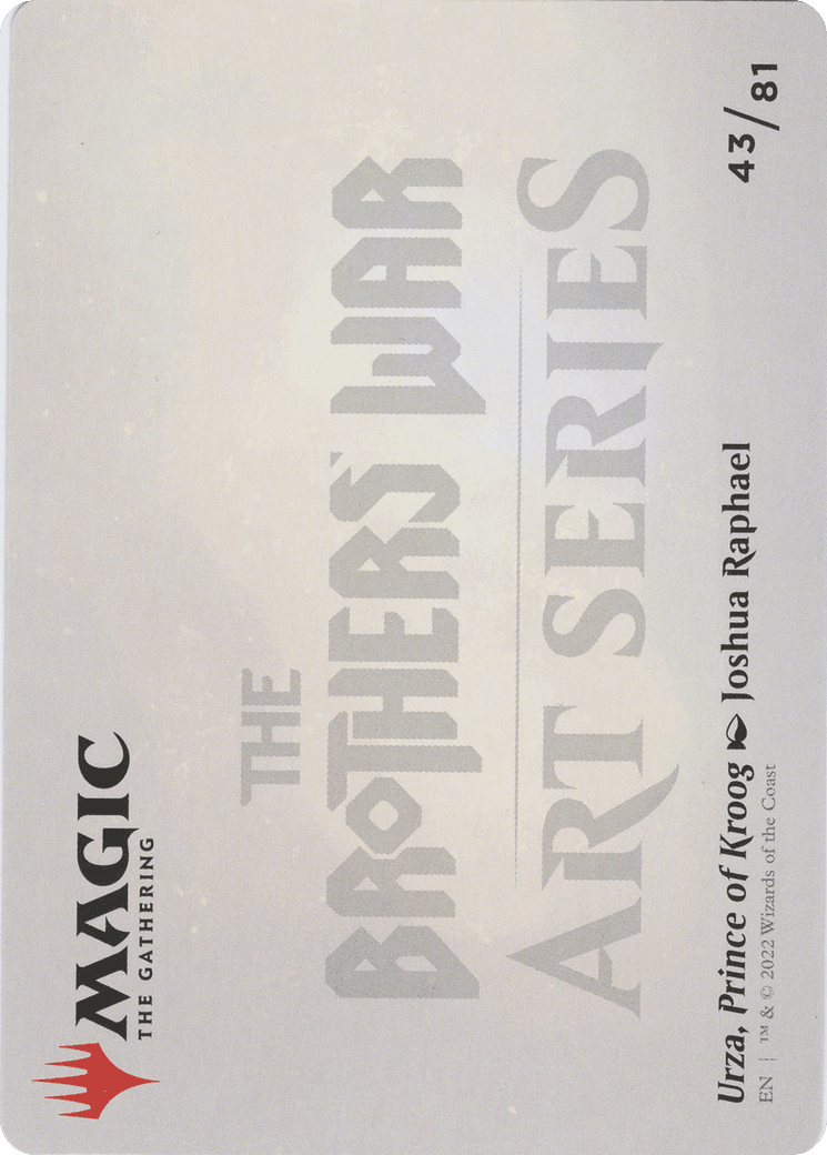Urza, Prince of Kroog // Urza, Prince of Kroog (ABRO-043) - The Brothers' War Art Series (Borderless) Foil