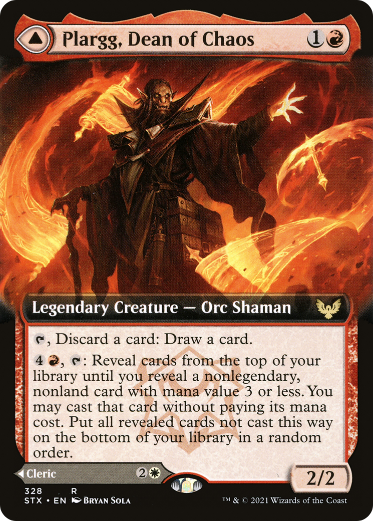 Plargg, Dean of Chaos // Augusta, Dean of Order (Extended Art) [Strixhaven: School of Mages] Foil