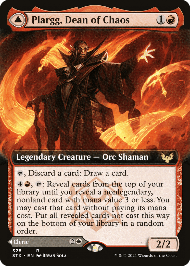 Plargg, Dean of Chaos // Augusta, Dean of Order (Extended Art) [Strixhaven: School of Mages] Foil