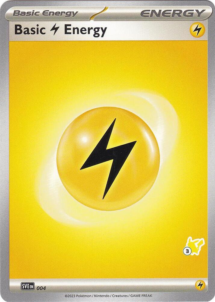 Basic Lightning Energy Pikachu Stamped 3 004 (Battle Academy 2024) 