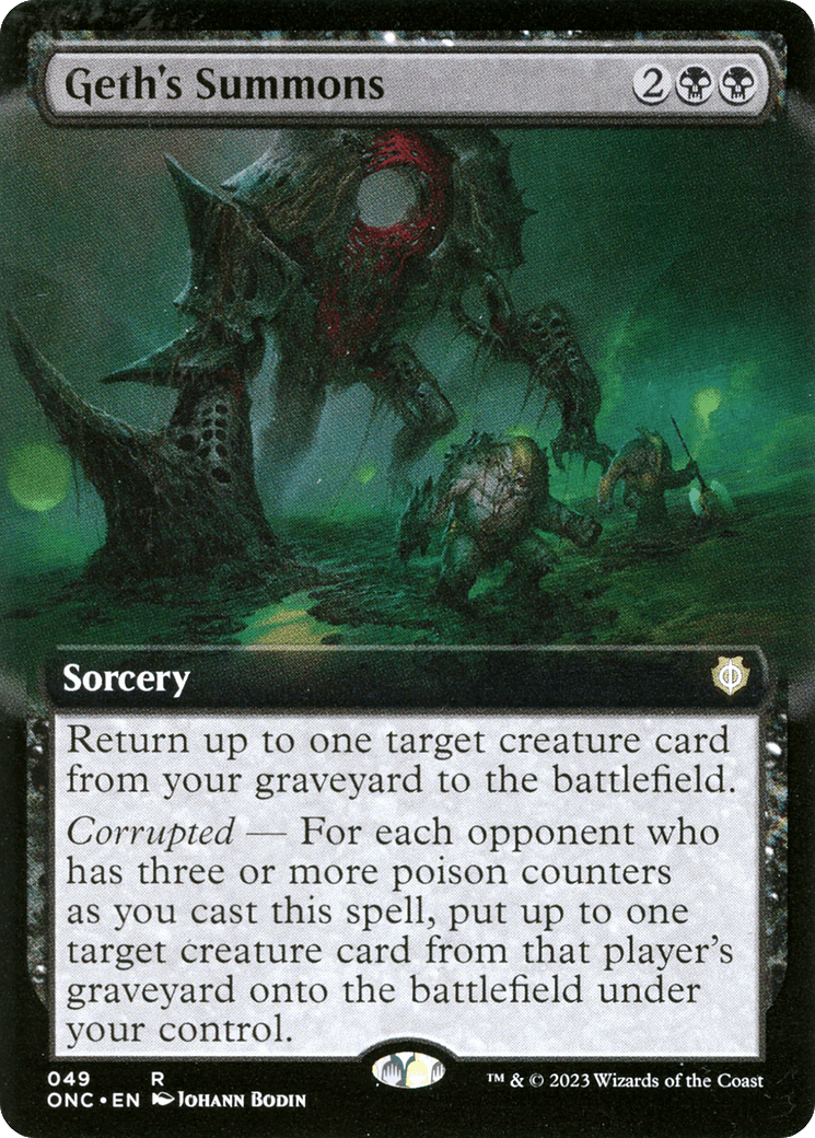 Geth's Summons (Extended Art) [Phyrexia: All Will Be One Commander] Foil