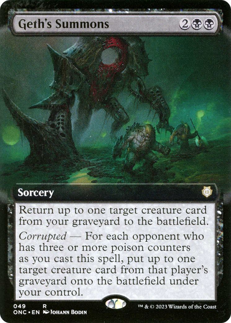 Geth's Summons (Extended Art) [Phyrexia: All Will Be One Commander] Foil