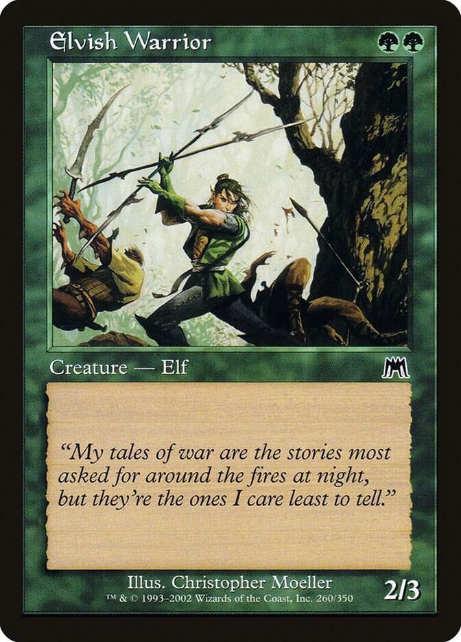 Elvish Warrior 260/350 (Onslaught)  - Foil