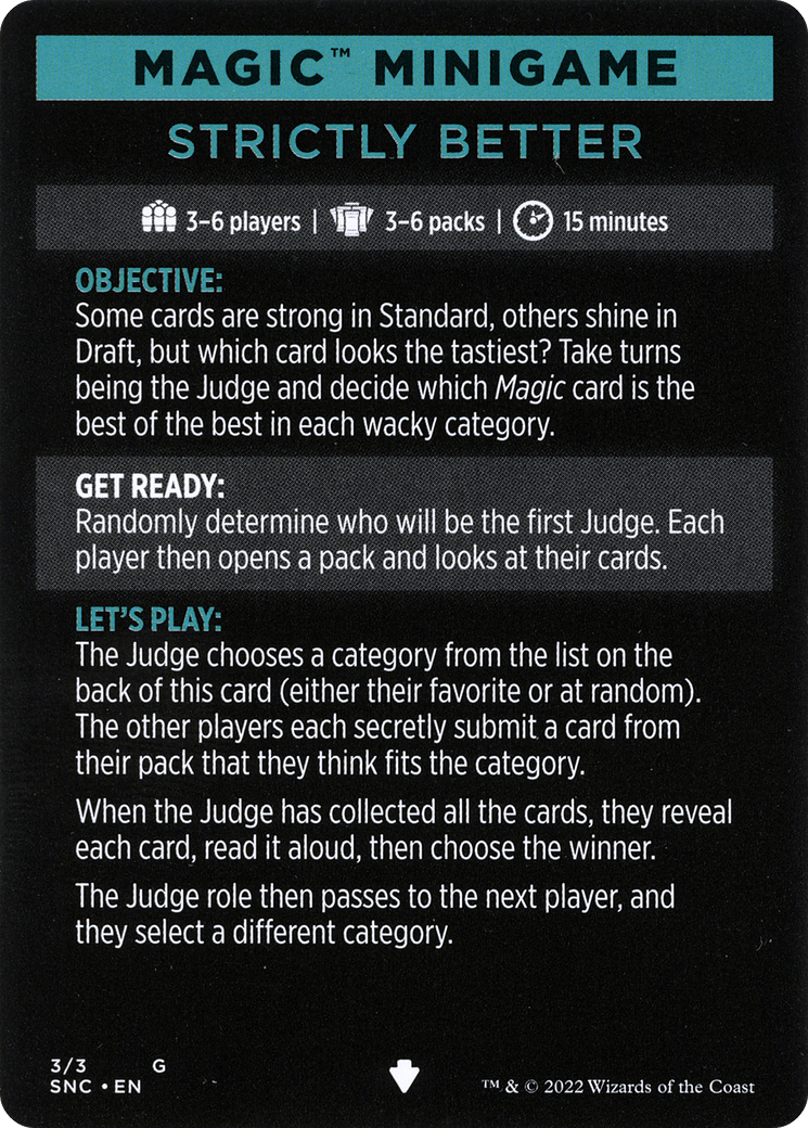 Strictly Better // Strictly Better (cont'd) (MSNC-003) - Streets of New Capenna Minigames Foil