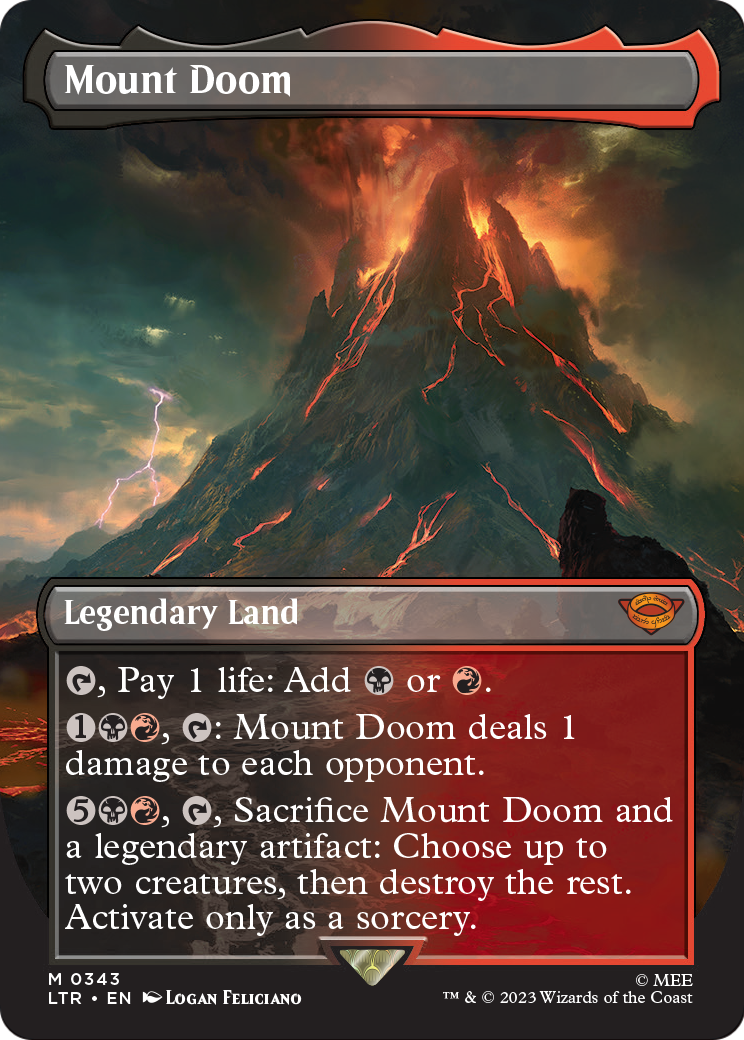 Mount Doom (Borderless Alternate Art) [The Lord of the Rings: Tales of Middle-Earth]
