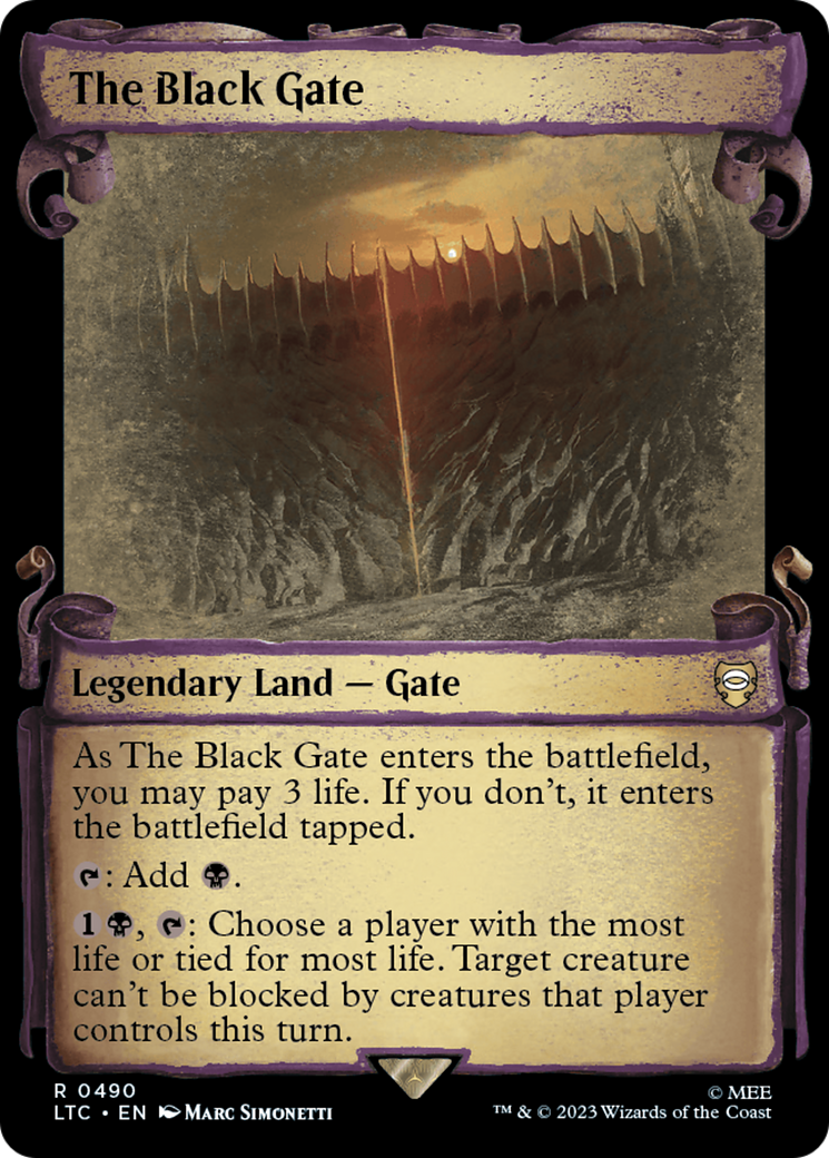 The Black Gate [The Lord of the Rings: Tales of Middle-Earth Commander Showcase Scrolls] Foil